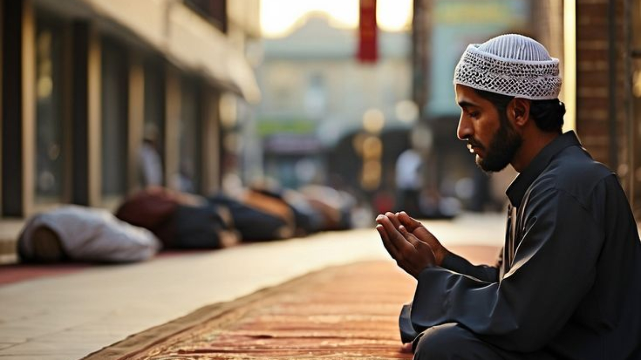 A Muslim Man Praying